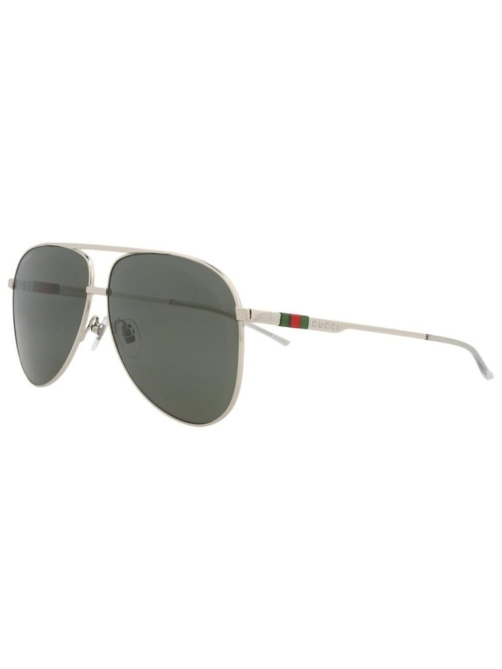 New Gucci Mens Aviator Silver Silver Grey Fashion Designer Sunglasses